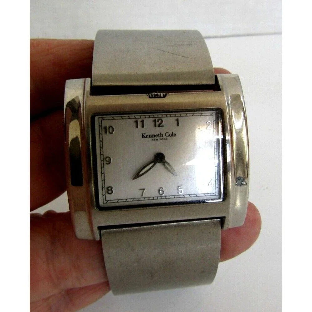 Kenneth Cole New York Watch Vintage Stainless Steel With Box Booklet KC4349